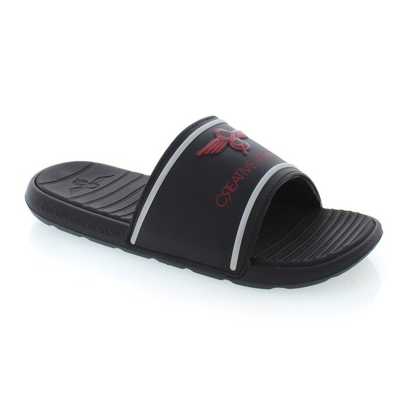 Creative Recreation Felisio Slides Black Red Silver‎ Sz 10 New in Box - Picture 1 of 7